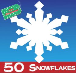 50 Snowflake Shop Window Stickers Clings - 150mm