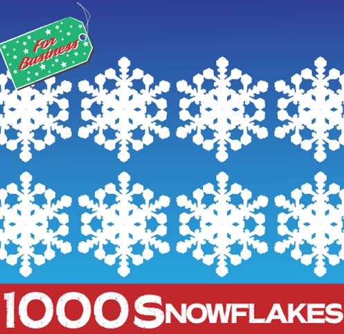 1000 Snowflake Window Stickers Clings- 150mm - Image 2