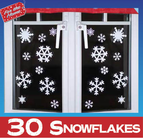 Snowflake Window Sticker Clings- 30 VARIOUS SIZES - Image 3