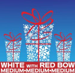 White and Red Christmas Present Decorations Medium