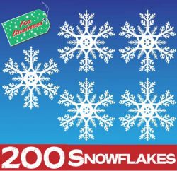 200 Snowflake Window Stickers Clings at 75mm