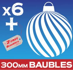 Christmas Baubles 300mm Window Sticker Clings