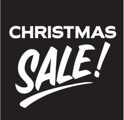 Christmas Sale Window Cling Sticker x2 145mm x 190mm
