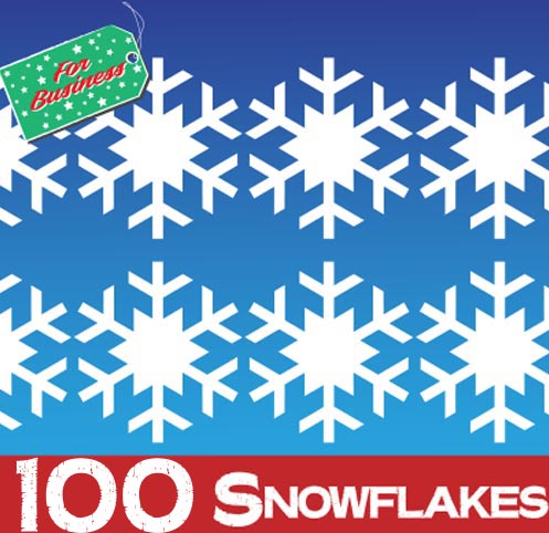 100 Large Snowflake Window Stickers Clings - 300mm - Image 2
