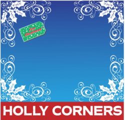 Shop Window Corner Decorations - Decorative Holly x4 Large