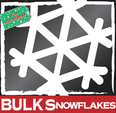 100 Large Snowflake Window Stickers Clings - 300mm - Image 3