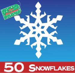 50 Large Snowflake Window Stickers Clings - 300mm