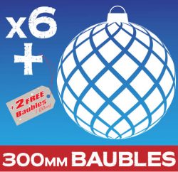 New Pattern Baubles 300mm Christmas Decorations Window Stickers