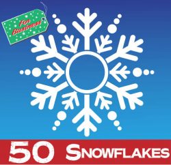 50 Large Snowflake Window Stickers Clings - 300mm