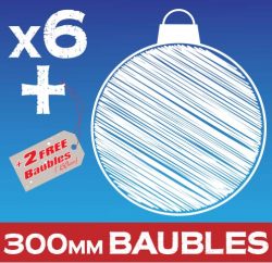 Scribble Bauble Window Decorations 300mm 6 pack