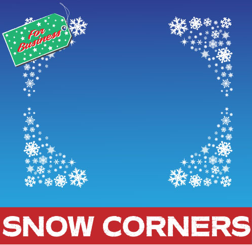 Window Corners - Snowflakes Set of 4 Medium