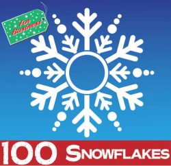 100 Large Snowflake Window Stickers Clings - 300mm