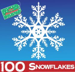 100 Snowflake Shop Window Decorations - 150mm