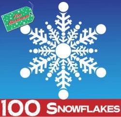 100 Large Snowflake Window Stickers Clings - 300mm