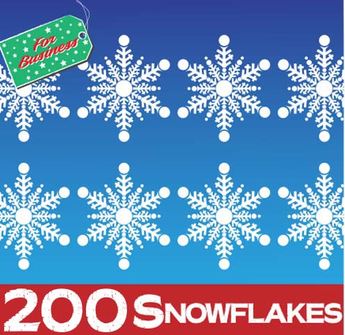 200 Large Snowflake Window Stickers Clings - 300mm - Image 2