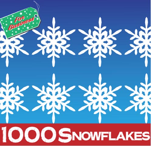 1000 Snowflake Window Stickers Clings - 150mm - Image 2