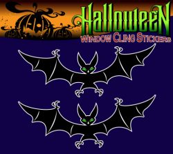 x6 Halloween NEW Bats - BLACK LARGE