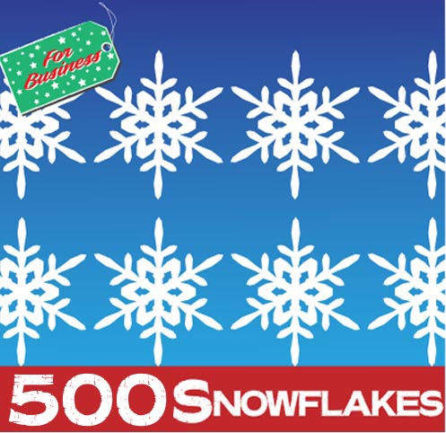500 Snowflake Window Stickers Clings at 50mm - Image 2