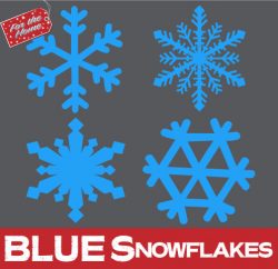 Blue Snowflake Window Clings NEW Sticker Clings