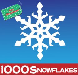 1000 Snowflake Window Stickers Clings - 150mm