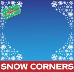 Shop Window Corners - Snowflake Stickers Clings - LARGE