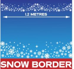1 x 1.2 Metre Snowflake Border in White
