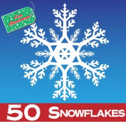 50 Snowflake Shop Window Stickers Clings - 150mm