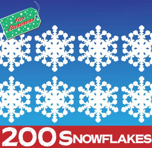 200 Snowflake Window Stickers Clings at 75mm - Image 2