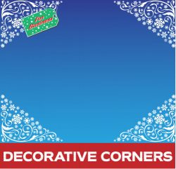 Shop Window Corners - Snowflakes and Curls Christmas Decorations