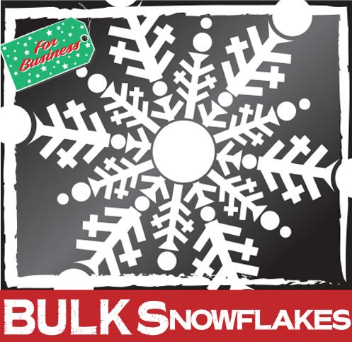 100 Large Snowflake Window Stickers Clings - 300mm - Image 3