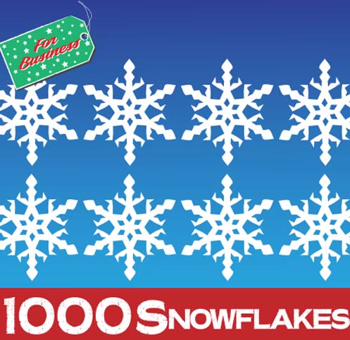 1000 Snowflakes Stickers Clings at 50mm - Image 2