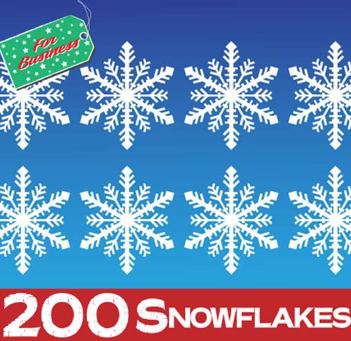 200 Large Snowflake Window Stickers Clings - 300mm - Image 2