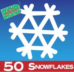 50 Large Snowflake Window Stickers Clings - 300mm