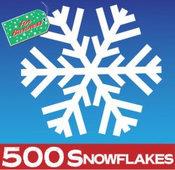 500 Snowflake Window Stickers Clings - 150mm