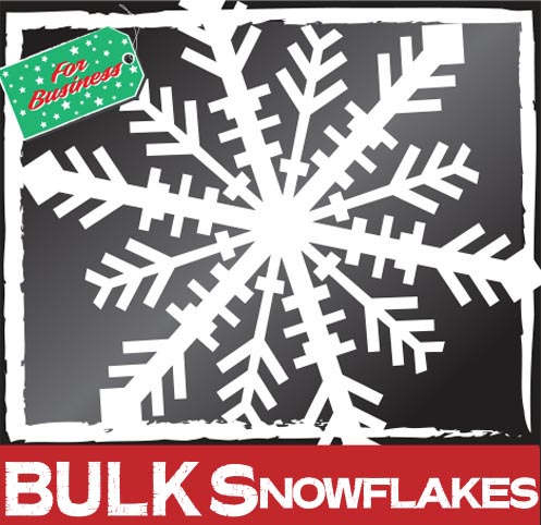 50 Large Snowflake Window Stickers Clings - 300mm - Image 3