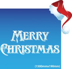 x1 Merry Christmas Script 1500mm x 190mm Window Decoration