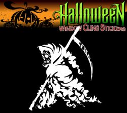Grim Reaper Halloween Window Cling 350mm x 295mm